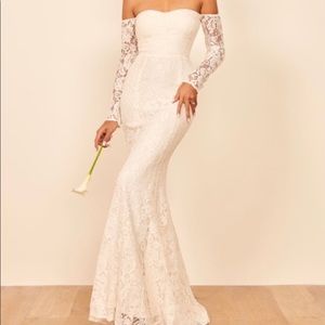 Reformation champs wedding dress